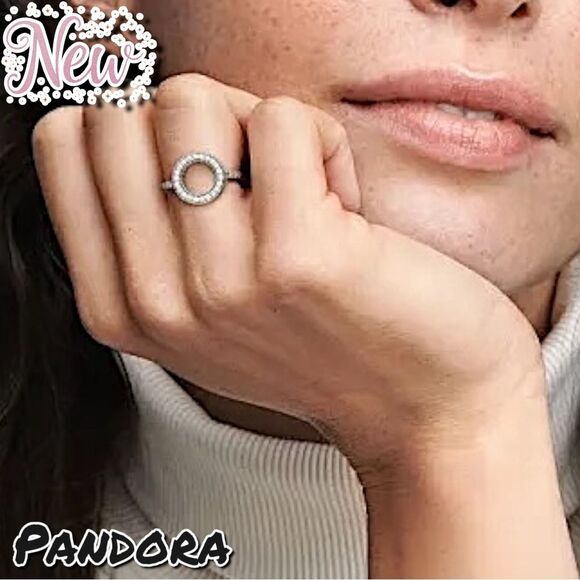 New Pandora Hearts of Pandora Halo Ring – Sterling Silver CZ – Size 7 - Picture 7 of 8